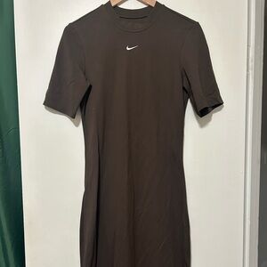 Nike Women's Short Sleeve Dark Brown Dress